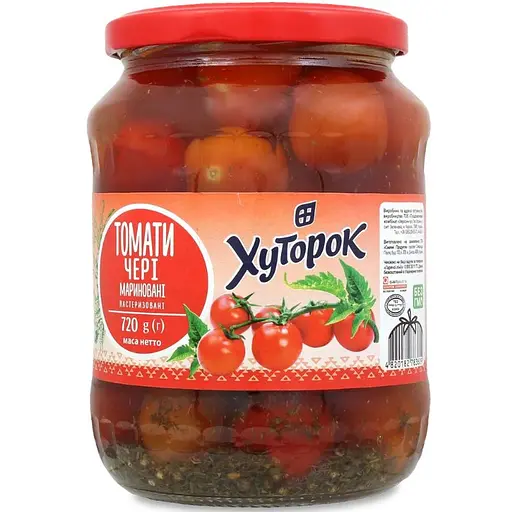 Томаты Хуторок Чери маринованные 680 г