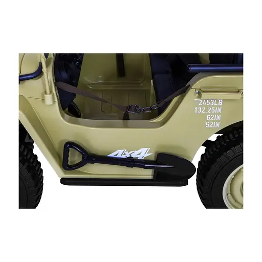 Електроавтомобіль військовий Ramiz Retro Strong MP3 LED 24 В, зелений (PA.JH-101.24V.ZIE) - фото 10