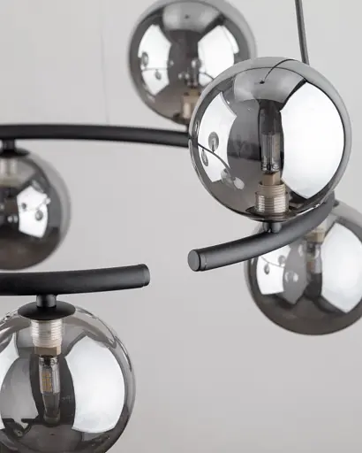 Подвесной светильник, люстра TK Lighting 6844 Anabelle G9 8x8W IP20 графитовый - фото 3