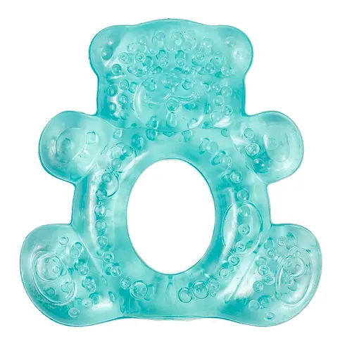 Прорезыватель для зубов Lindo Мишка, с водой, зеленый (LI 301 зел м) - фото 1