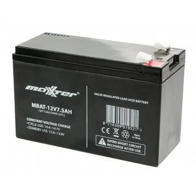 Аккумуляторная батарея для ИБП Maxxter AGM 12 V / 7.5 А*ч (MBAT-12V7.5AH) - фото 1