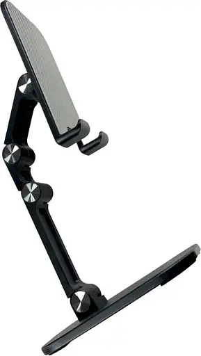 Підставка тримач Hoco ph34 настільна складна для смартфонів і планшетів 5-13" чорна - фото 3