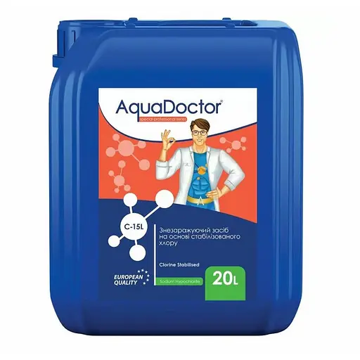 Знезаражуючий засіб на основі стабілізованого хлору C-15L AquaDoctor 17943AD 20 л - фото 1