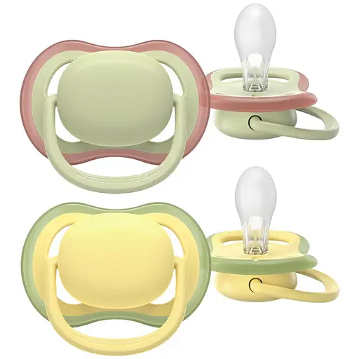 Пустышка Philips Avent Ultra Air 18+ мес. 2 шт. желтая с зеленым (SCF349/50)
