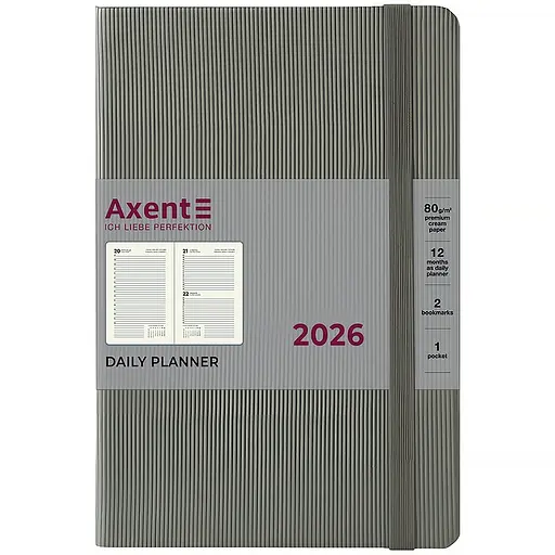 Дневник Axent Partner Lines 2026 серый 145 x 210 мм (8815-26-03-A)