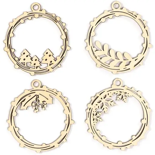 Набор заготовок Rosa Talent Новый год No6 8х9 см 4 шт фанера