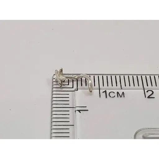 Серебряная серьга-пирсинг в нос. 1025С - фото 4