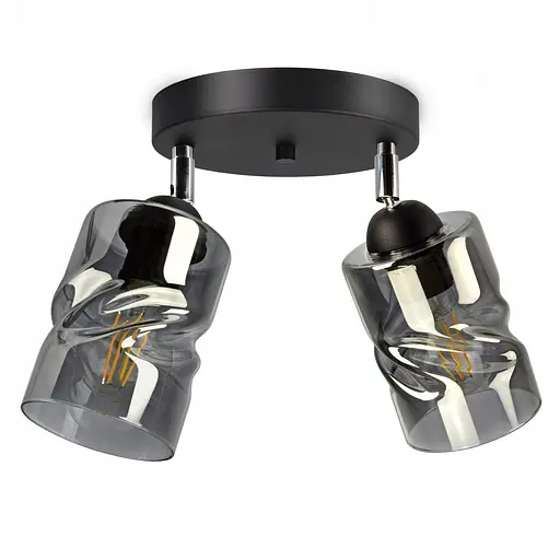 Люстра декоративна Sirius S4944-2 BK+SM з поворотнім механізмом - фото 2