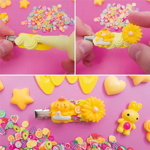 Набір для творчості Vladi Toys Клей з кабашонами. Заколки жовті (VT4600-02) - фото 3