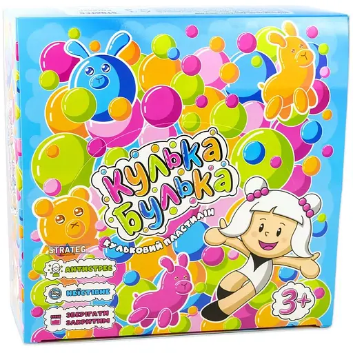 Пластилин шариковый Strateg "Шарик Булька" в ассортименте (39500)