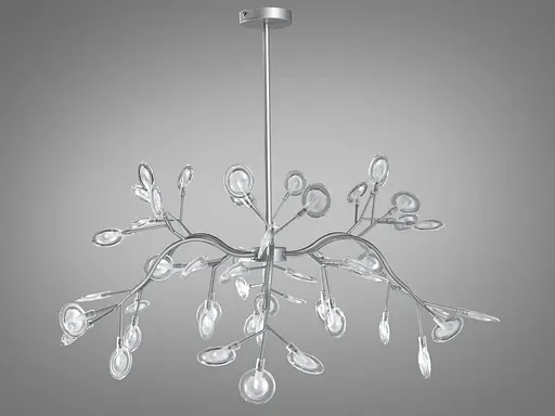 Стильная новинка, люстра "Светлячок", 54 лампы, хром сатин - фото 1