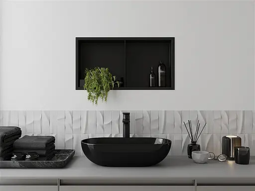 Полка для душа встроенная Nett YB-60, 60 см Черный - фото 5