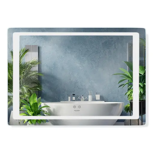 Дзеркало Kroner KRP Spiegel HR2 - 7050 з LED-підсвічуванням та антизапітнінням CV030032, Білий - фото 1