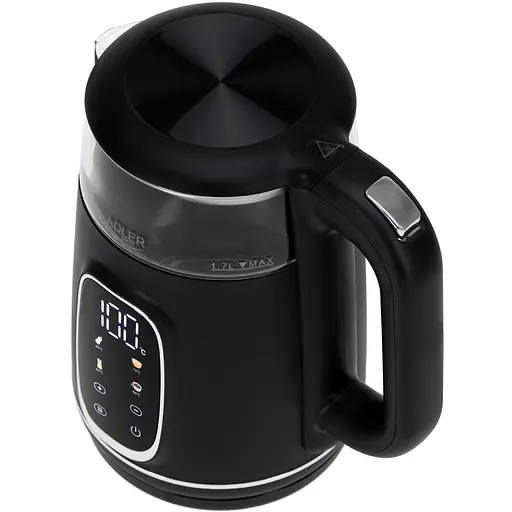 Электрочайник Adler AD 1305 black silver 1850-2200 Вт 1.7 л - фото 2