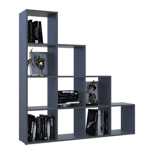 Стеллаж Doros Степь 4х4 Графит открытый 136.2х28.8х140.7 (41516167) - фото 6