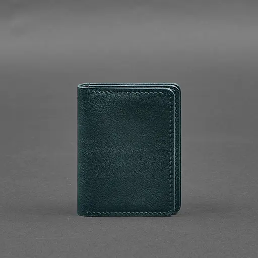 Кожаная обложка для водительского удостоверения, ID и пластиковых карт 2.0 зеленая - фото 9