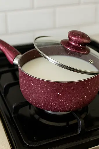 Сотейник с крышкой "Мраморная крошка" 16*9 см - фото 2