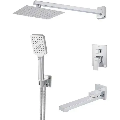 Душова система прихованого монтажу Haiba Kubus 009 HB3951, Хром - фото 1