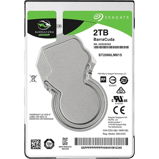 Жесткий диск 2.5" Seagate BarraCuda 2TB SATA 128MB (ST2000LM015) [135845] - фото 2