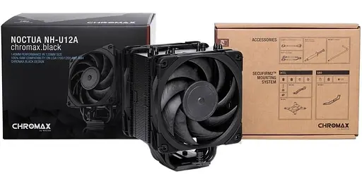 Кулер для процесора Noctua NH-U12A CHROMAX BLACK 1700 AM5 (NH-U12A CHROMAX BLACK) - фото 4