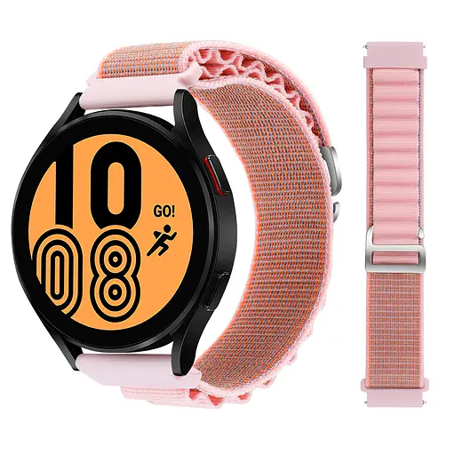 Ремінець для Samsung Galaxy Watch 5 Pro 45mm - рожевий Watchbands NormalCloth ширина кріплення 20мм нейлоновий (W24-2WB37687133) - фото 4