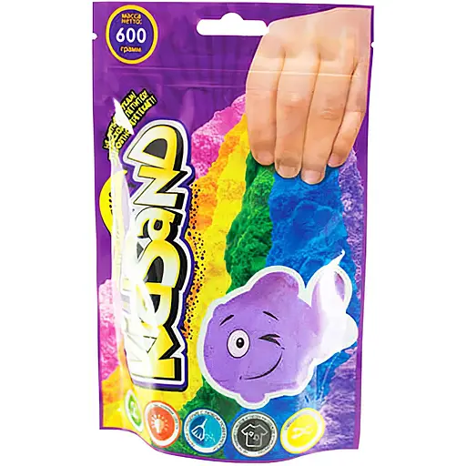 Кінетичний пісок Danko Toys KidSand KS-03-02 пакет 600 гр Фіолетовий - фото 1