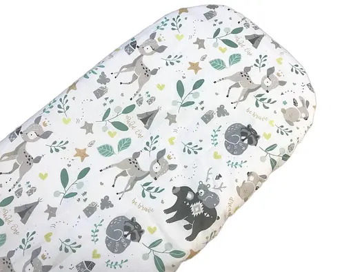 Простынь хлопковая Moontime в коляску "Лесные зверята" - фото 1