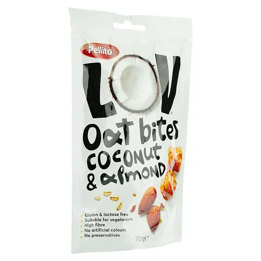 Овсяные снеки Pellito с кокосом и миндалем 70 г - фото 2