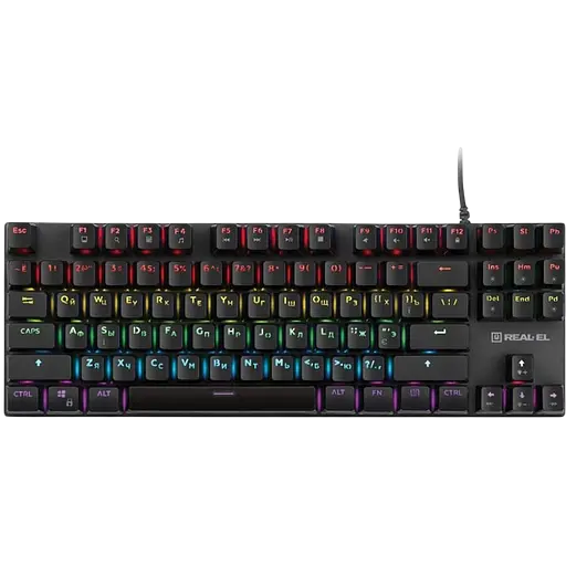 Клавиатура REAL-EL M 05 RGB Grey (EL123100044)