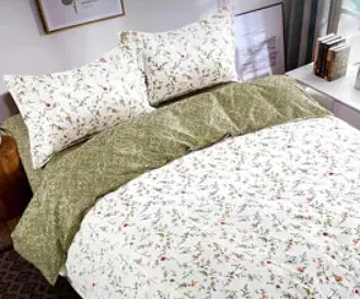 Постельное белье сатин Laura-Grand 21 евро комплект цветочный принт - фото 1