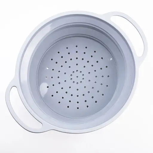 Друшляк TS Kitchen складаний силіконовий 2.6 л сірий - фото 3