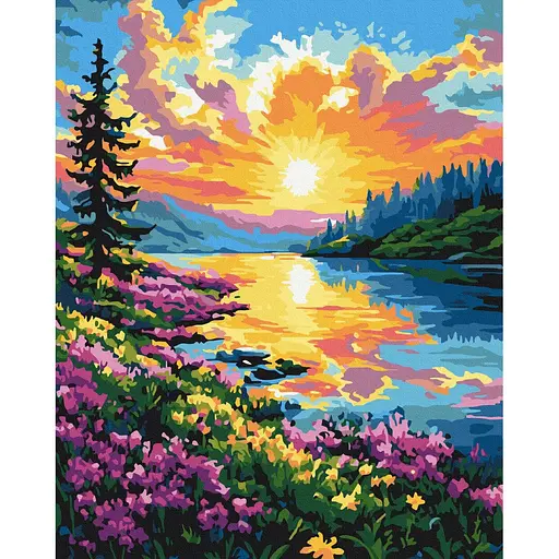 Картина за номерами на підрамнику Brushme Весняні барви