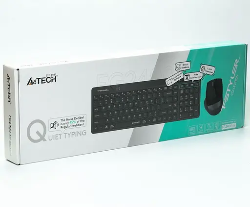 Комплект (клавиатура и мышь) A4Tech FG2400 Air Wireless Black - фото 5