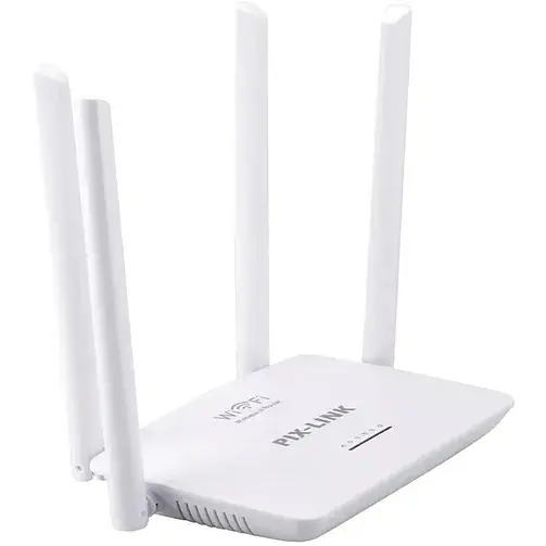 WI-FI роутер маршрутизатор Pix-Link LV-WR08 4 антени White (16172) - фото 1