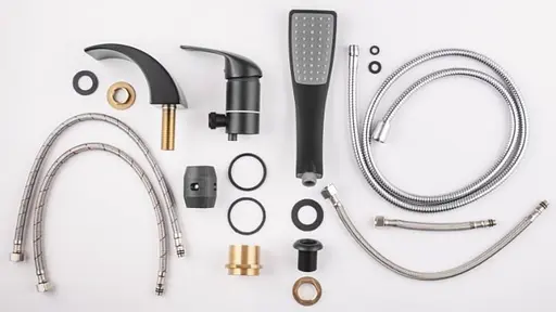 Смеситель для ванны Yoka Ruba black на борт ванны BZ.RUBA-3-BLK Черный матовый - фото 3