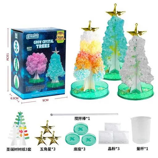 Набір для вирощування кристалів 6688-2, 3 основи для кристалів, ємності, в коробці (6982755050070) - фото 2