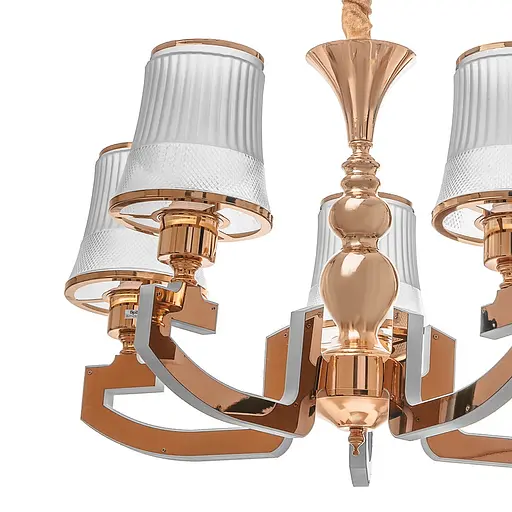 Люстра подвесная Brille прованс с абажуром E27 60W G (BKL-646S/5) - фото 4