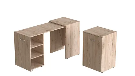 Стіл-тумба трансформер Смарт 1/1 Ferrum-decor 750x1450x500 ДСП Дуб Сан-Марино 16 мм (FRD-105068)