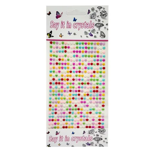 Наклейки декоративные "Стразы" Bambi F55 на планшетке 440 шт - фото 1