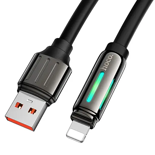Дата кабель Hoco U136 Prize USB to Lightning 2.4A (1.2m) Black - фото 2