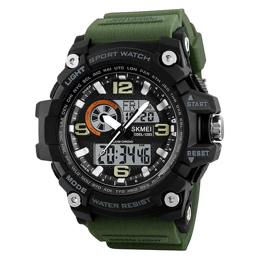 Часы наручные мужские Skmei 1283 Army Green, 1283AG (12300)