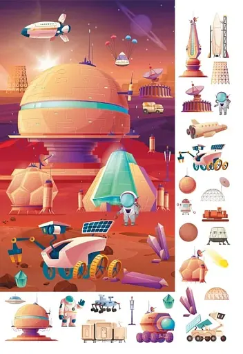 Книга-картонка Великий віммельбух. Космос - фото 8