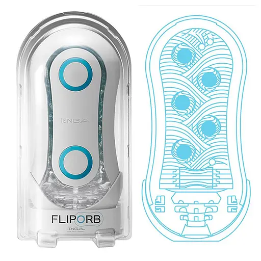 Мастурбатор Tenga Flip Orb Blue Rush голубой - фото 6