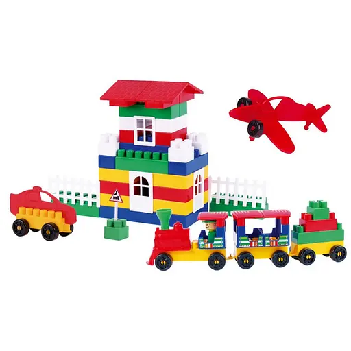 Детский Конструкторы Техно 3640TXK, в чемоданчике 107 деталей