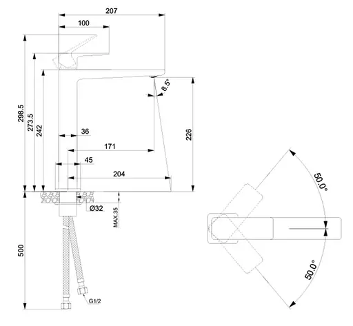 Змішувач для раковини Lidz Orion 001FH Chrome LDORI001FHCRM48096 - фото 10