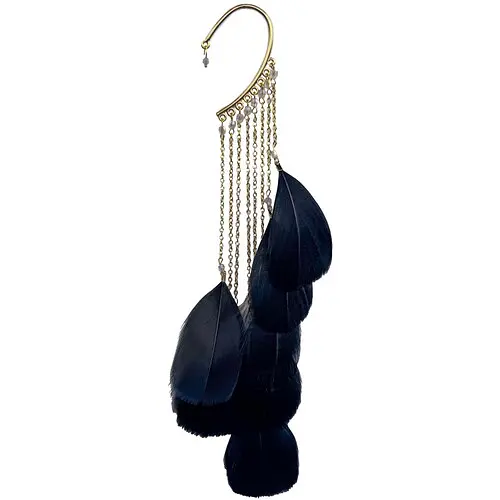 Кафф з підвісками та пір'ям - фото 1