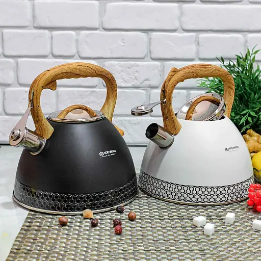 Чайник зі свистком з нержавіючої сталі 3.0 л Edenberg EB-8809 - фото 3