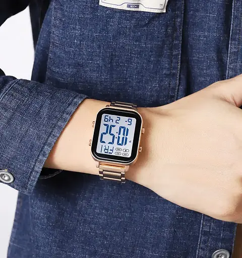 Чоловічий наручний годинник Skmei 2259 (Рожеве золото з білим) - фото 5