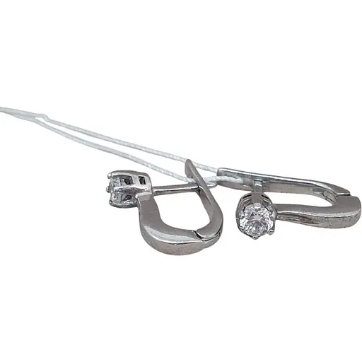 Срібні сережки Агні ВАРЯ з фіанітами. 2227/9Р-CZ