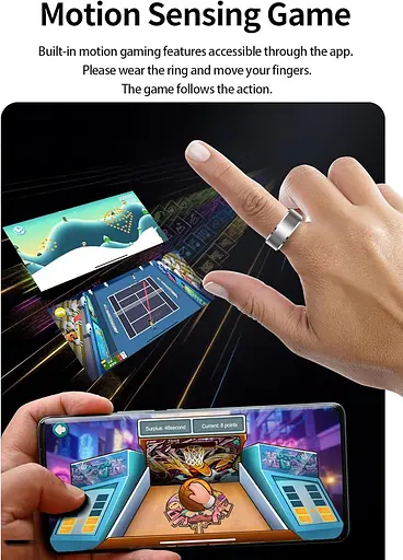 Смарт-кольцо, размер 8, FindTime для женщин. Женское смарт-кольцо. Кольцо для измерения уровня кислорода в крови, артериального давления - фото 3